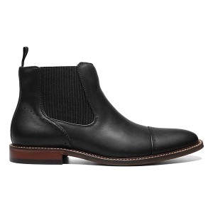Men's Stacy Adams Maury Cap Toe Chelsea Boots Dress 8 Black