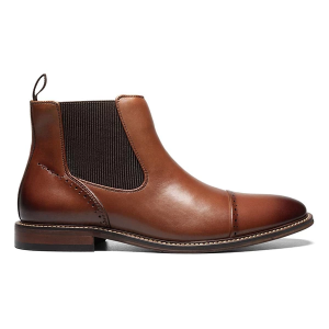 Men's Stacy Adams Maury Cap Toe Chelsea Boots Dress 7 Cognac