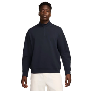 Men's Nike 24.7 ImpossiblySoft Dri-FIT 1/2 Zip Pullover Medium Obsidian/Dark Obsidian