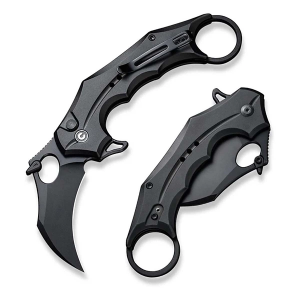 Civivi C16016B-1 Incisor II Karambit Button Lock Flipper Folding Knife Black