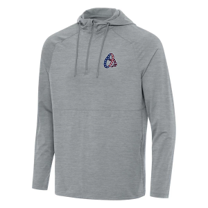 Baltimore Orioles Antigua Americana Spikes Hooded 1/4 Zip 3XLarge Skyscraper Heather