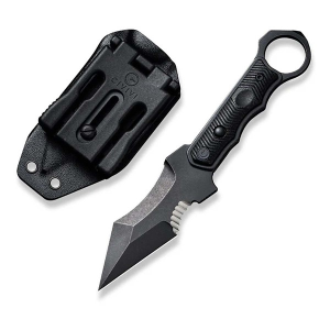 Civivi C20037B-1 Orthrus G10 Double Edge Dual Position Fixed Blade Knife Black