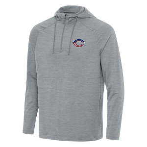 Cincinnati Reds Antigua Americana Spikes Hooded 1/4 Zip Small Skyscraper Heather