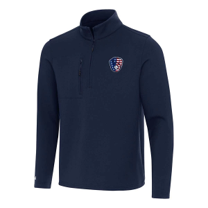 Milwaukee Brewers Antigua Americana Insider 1/4 Zip XLarge Navy