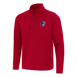 Milwaukee Brewers Antigua Americana Insider 1/4 Zip XLarge Dark Red