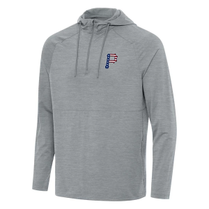 Pittsburgh Pirates Antigua Americana Spikes Hooded 1/4 Zip XLarge Skyscraper Heather