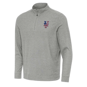 New York Mets Antigua Americana Subtle 1/4 Zip 3XLarge Grey Heather