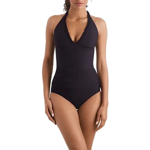 Women's Mimi Flamingo Sonny Halterkini Swim Tankini Misses 10 Black