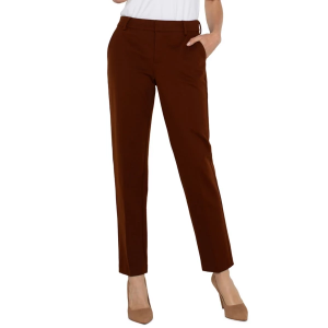 Women's Liverpool Los Angeles Kelsey Knit Trouser Dress Pants 8 Rich Mahogany