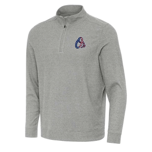 Baltimore Orioles Antigua Americana Subtle 1/4 Zip Large Grey Heather