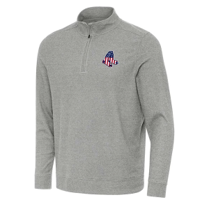 Boston Red Sox Antigua Americana Subtle 1/4 Zip Medium Grey Heather