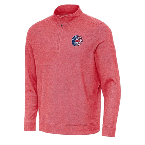 Chicago Cubs Antigua Americana Subtle 1/4 Zip XLarge Dark Red Heather