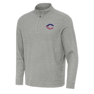 Cincinnati Reds Antigua Americana Subtle 1/4 Zip 2XLarge Grey Heather