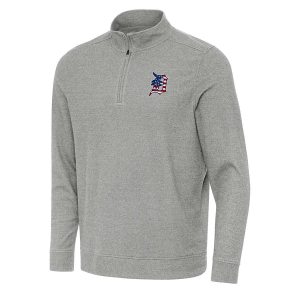 Detroit Tigers Antigua Americana Subtle 1/4 Zip Large Grey Heather