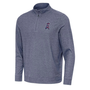 Los Angeles Angels Antigua Americana Subtle 1/4 Zip Medium Navy Heather