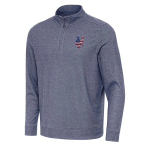 New York Mets Antigua Americana Subtle 1/4 Zip 2XLarge Navy Heather