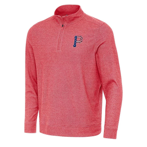 Pittsburgh Pirates Antigua Americana Subtle 1/4 Zip Medium Dark Red Heather