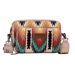 Montana West Wrangler Southwestern Dual Sided Crossbody Tan
