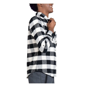 Women's Dovetail Workwear Givens Plaid Long Sleeve Flannel Medium Cream/Black Buffalo