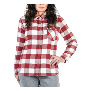 Women's Dovetail Workwear Givens Plaid Long Sleeve Flannel Medium Currant/Cream Buffalo