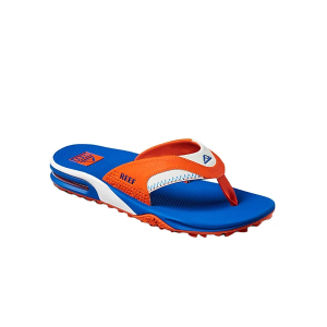 Men's Reef Fanning Pregame Flip Flop Sandals 13 Orange/Blue