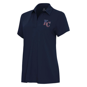 Women's Kansas City Royals Americana Era Polo 2XLarge Navy