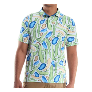 Men's Good Good Golf Campo Polo Small Green Tan