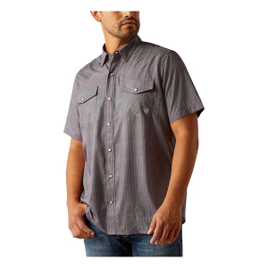 Men's Ariat VentTEK Western Fitted Button Up Shirt Medium Grey