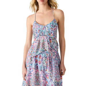 Women's BB Dakota Brianna Scoop Neck Tank Top Large Petal Paisley