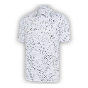 Men's Antigua Grassy Polo Large Optic White/Rock Multi