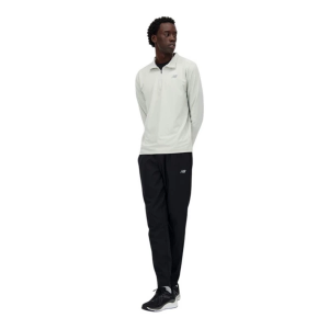 Men's New Balance Space Dye Long Sleeve 1/4 Zip Small Athletic Grey