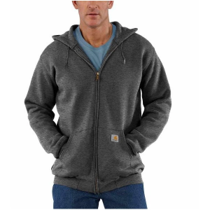 Men's Carhartt Loose Fit Midweight Work Full Zip 3XLarge Tall Carbon Heather