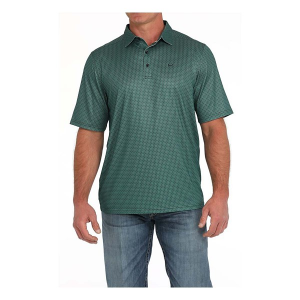 Men's Cinch Arenaflex Geometric Print Polo 2XLarge Turquoise