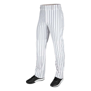 Men's Champro Triple Crown 2.0 Open Bottom with Pinstripes Baseball Pants XLarge White/Navy Regular
