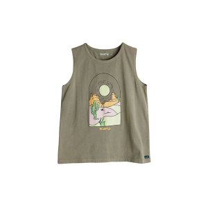 Women's Kavu Summertown Crew Neck Tank Top Small Kelp Forest