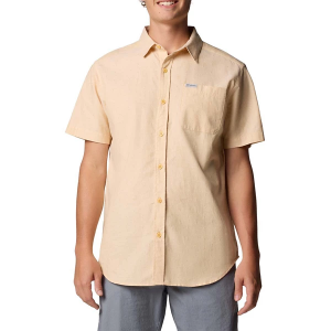 Men's Columbia Rapid Rivers Novelty Button Up Shirt Large Sand Dune