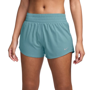 Women's Nike Dri-FIT One Brief-Lined Shorts XSmall Denim Turq/Reflective Silv