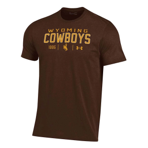 Wyoming Cowboys Under Armour Breaker Performance Cotton T-Shirt 3XLarge Brown