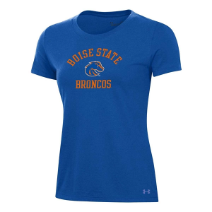 Boise State Broncos Under Armour Women's Performance Cotton T-Shirt 2XLarge Royal Blue