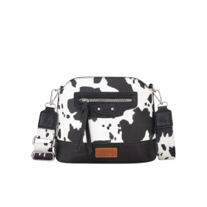Montana West Wrangler Zippered Cow Print Crossbody Cow