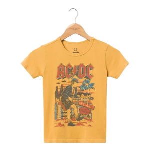 Girls' Junk Food AC/DC Beware T-Shirt XLarge Honey