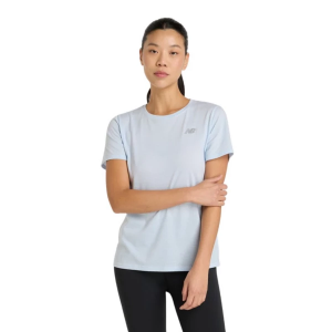 Women's New Balance Sport Essentials Heathertech T-Shirt Medium Ice Blue Heather