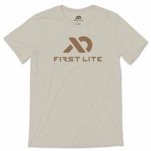 Men's First Lite Core Logo T-Shirt Large Natural