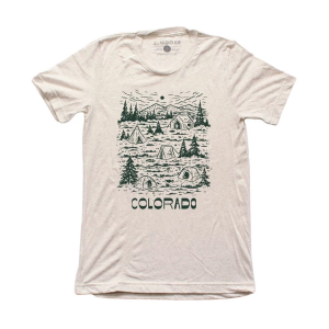 Women's MOORE Camp Colorado T-Shirt Small Oatmeal