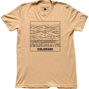 Women's MOORE Colorado Sand Dunes T-Shirt Small Heather Sand Dune