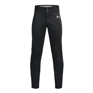 Boys' Under Armour Relaxed Baseball Pants Youth XSmall Black/White Regular
