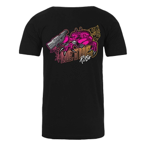 Men's Retro Rifle Crab T-Shirt Small Black