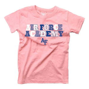 Air Force Falcons Wes and Willy Girls' Pink Basic Logo Kids' T-Shirt Medium Pink