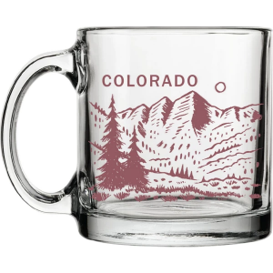 MOORE Maroon Bells Glass Mug