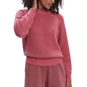 Women's Varley Oversized Sweater Clay Knit Sweat Large Rose Wine